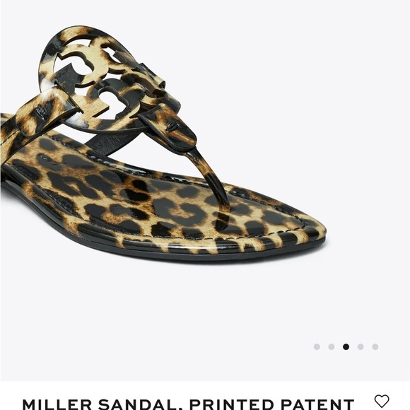 Authentic Tory Burch Leopard Print Sandals Size 6.5 - Picture 2 of 5